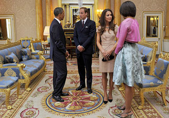 Барак и Мишель Обама и герцог и герцогиня Кембриджские Уильям и Кэтрин
