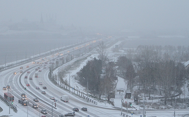 Завтра в Татарстане предполагается слабая метель, гололед и небольшой снег