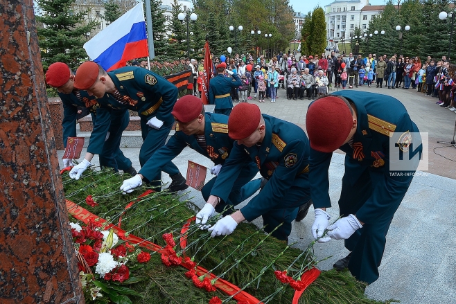 В Казань прибыл приуроченный ко Дню Победы всероссийский автопробег Росгвардии