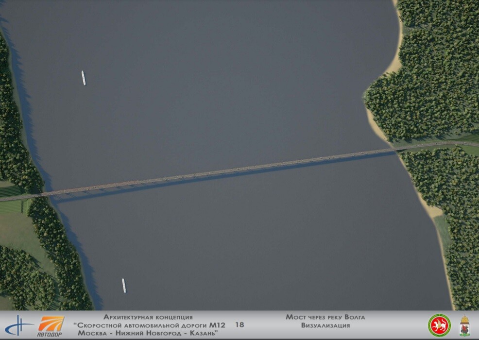 Визуализация моста через Волгу