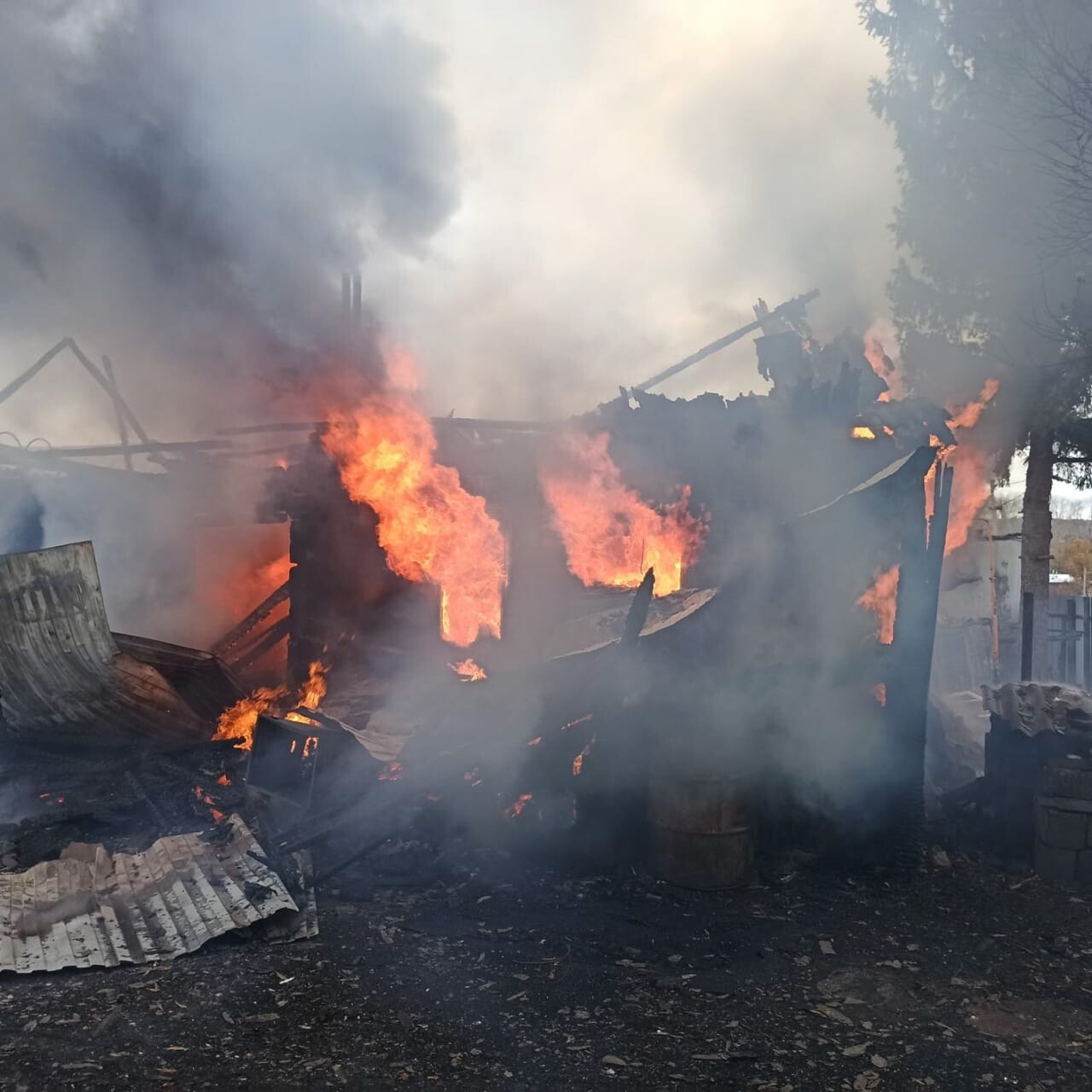 Мужчина сгорел в частном доме в селе под Лениногорском