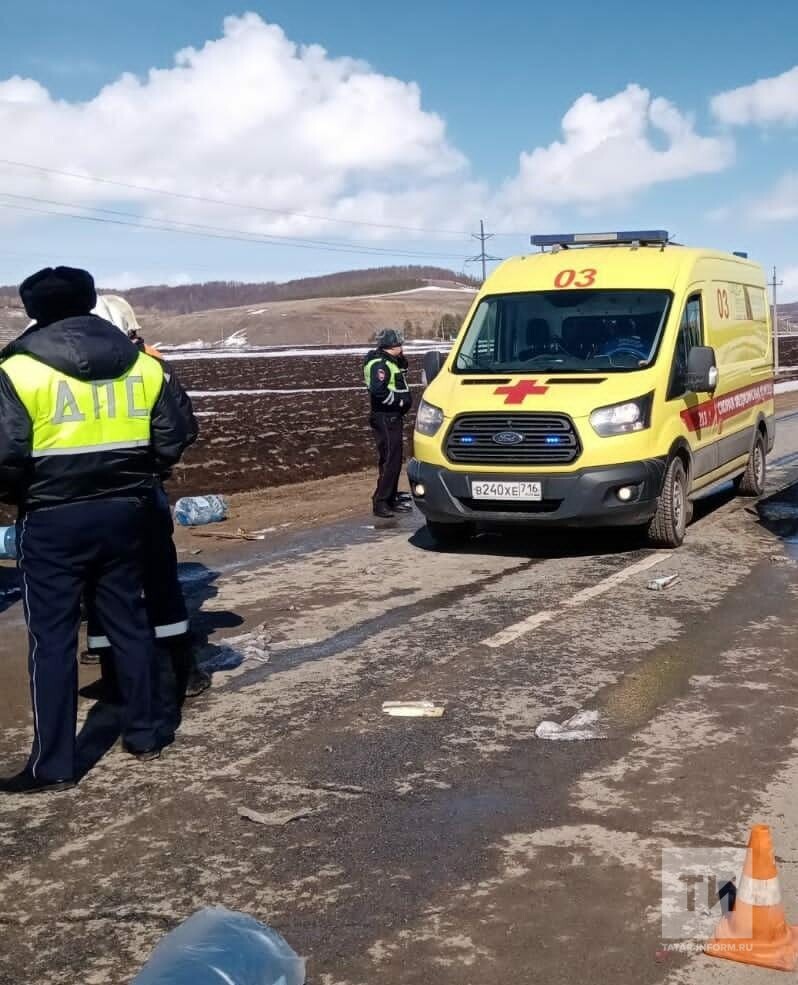 Водитель легковушки скончался после лобового столкновения с «ГАЗелью» в Татарстане