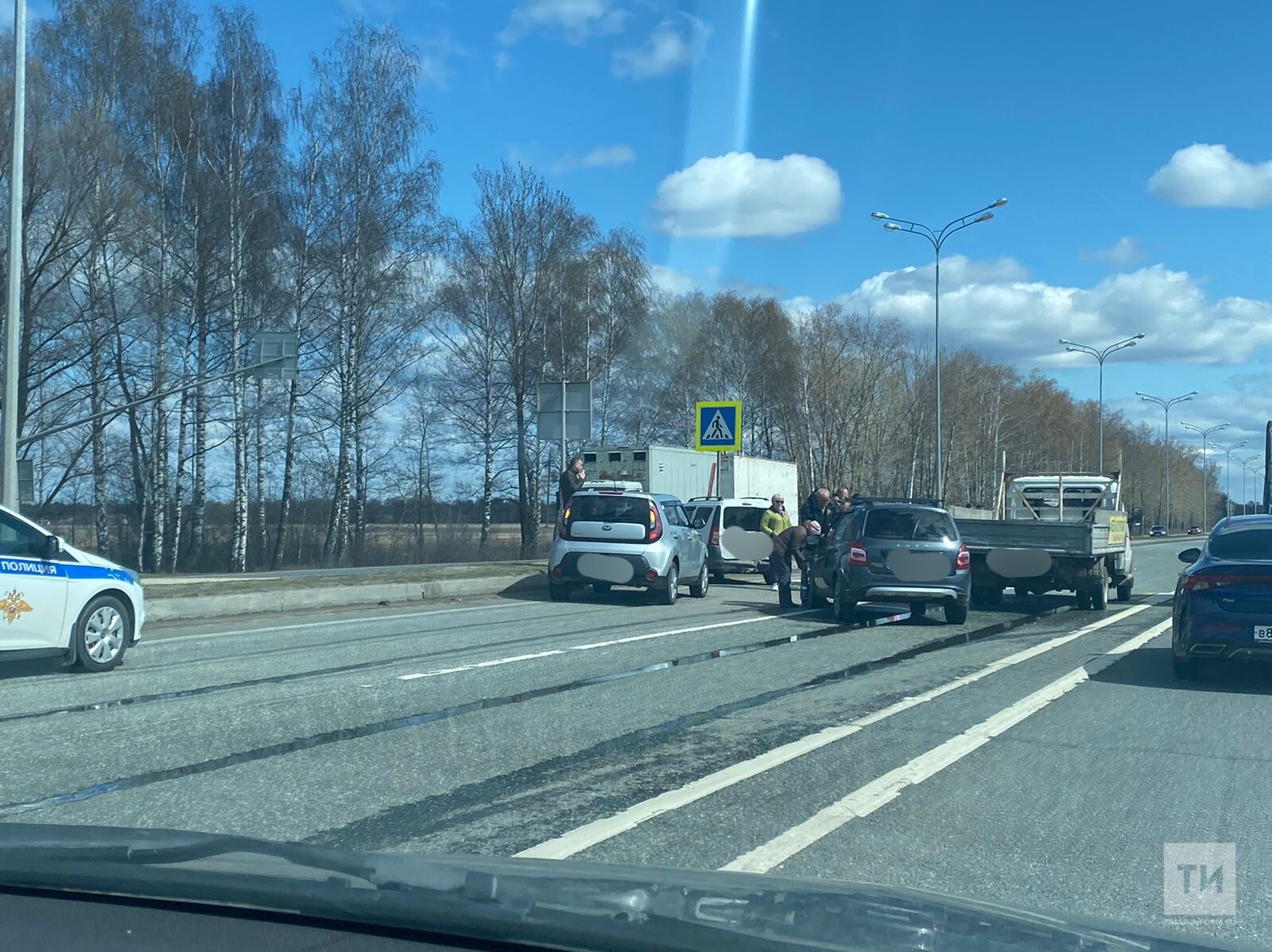 На видео сняли последствия массового ДТП на трассе Зеленодольск – Казань