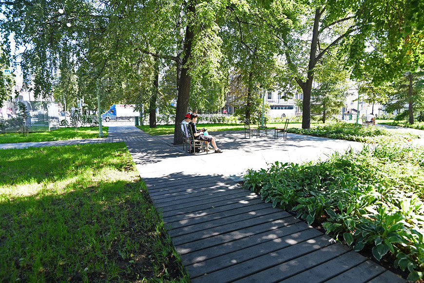 К осени на Юнусовской площади в Казани реконструируют сады Любви, Танца и Майдан