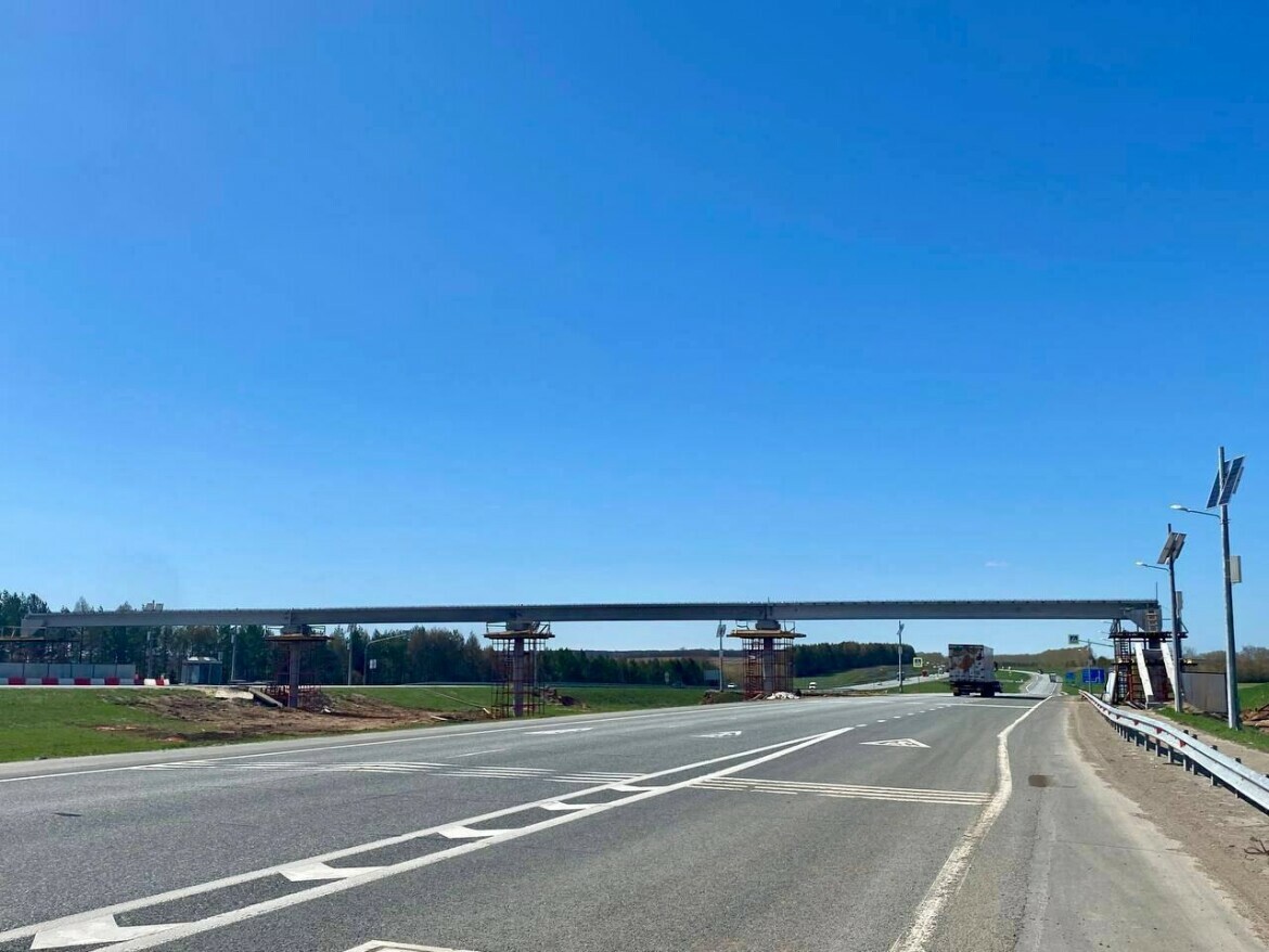 На трассе М7 в Татарстане ограничат движение из-за строительства пешеходного перехода