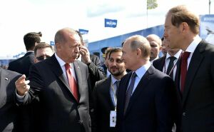 Путин и Эрдоган осмотрели новый казанский вертолет Ми-38 на МАКС-2019 в Жуковском