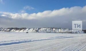 В Татарстане временно закрыли ледовую переправу через Каму из-за потепления