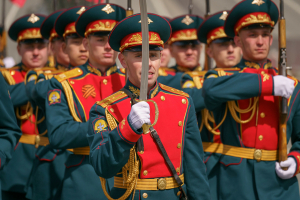 Торжественное прохождение войск Казанского гарнизона и спецподразделений по случаю 79-й годовщины Победы