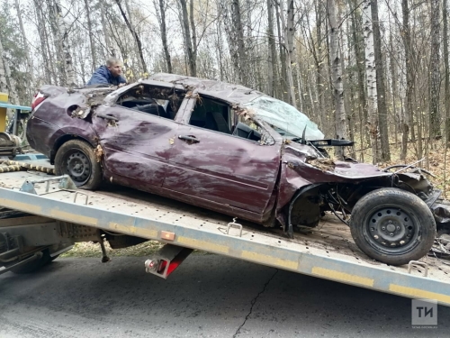 Под Челнами авто вылетело с трассы и врезалось в дерево, водитель погиб