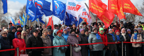 «Победа будет за нами»: в Казани митингом поддержали Российскую армию и жителей Донбасса