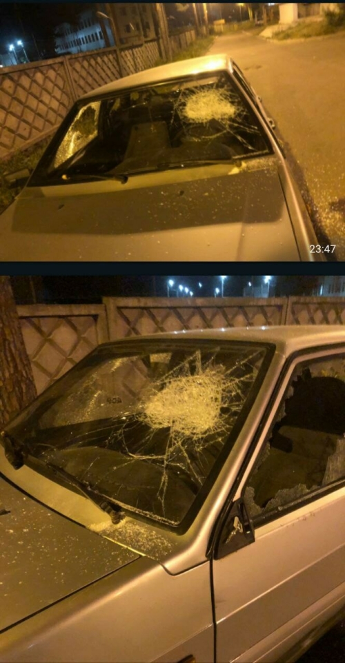 Казанец снял на видео, как его машину разбили бейсбольной битой