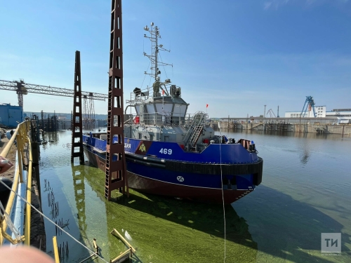 Новый корабль для охраны Крымского моста спустили на воду в Татарстане