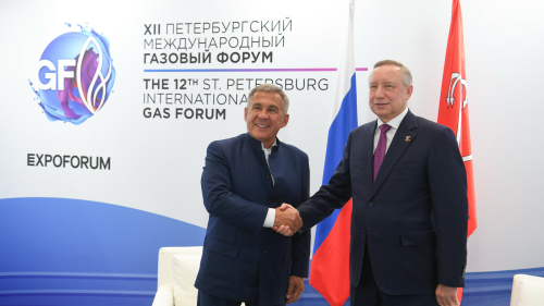 Минниханов и Беглов обсудили укрепление сотрудничества РТ и Санкт-Петербурга