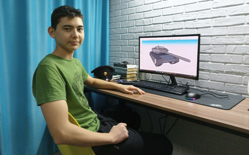 «Он будет гораздо лучше западных»: как девятиклассник из Казани спроектировал боевой танк