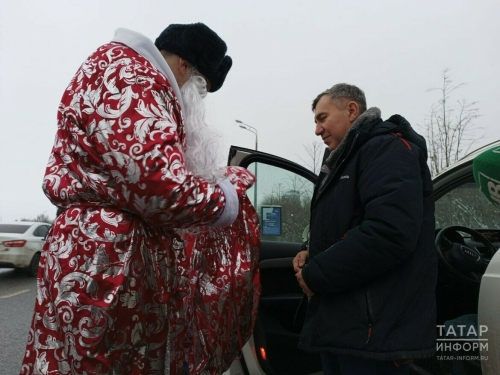 Выпил – становись пешеходом: в Казани проходят праздничные рейды ГИБДД с Дедом Морозом
