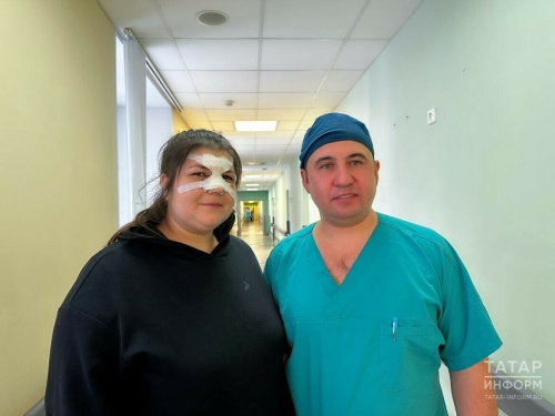 Врачи РКБ Татарстана восстановили женщине сломанный после падения на льду нос