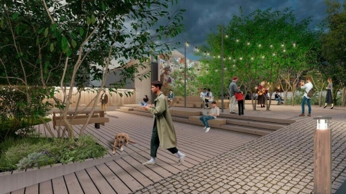 Казанцам показали эскизы будущего сквера на улице Волкова