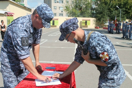 В казанском спецполку Росгвардии состоялась торжественная присяга нового пополнения