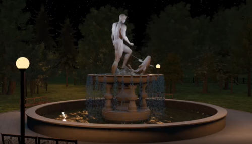 Видео: в казанском саду Рыбака установили колонны и чашу исторического фонтана