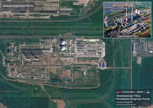 «Роскосмос» опубликовал спутниковый снимок Нижнекамской ТЭЦ-2