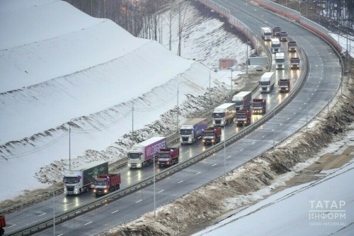 На одном из участков трассы М7 в Татарстане запустили движение грузовиков