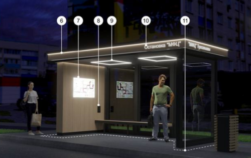 В Менделеевске появятся антивандальные остановки с видеокамерами, подсветкой и витражами