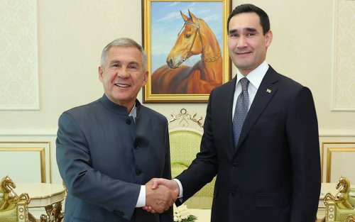 Минниханов в Ашхабаде встретился с Сердаром Бердымухамедовым