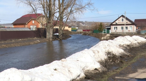 В двух селах Нижнекамского района подтопило улицы и домовладения
