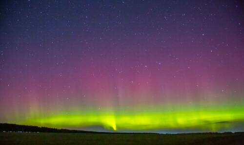 В селе Дубъязы жители могли наблюдать полярное сияние