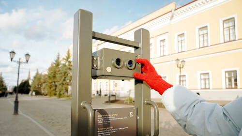 Стереоскоп в Казанском Кремле показывает, как выглядела ул. Кремлевская сто лет назад