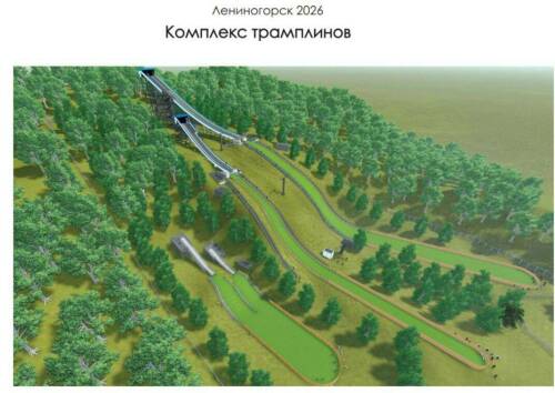 На ремонт трамплинов для прыжков на лыжах в Лениногорске направят 263 млн рублей