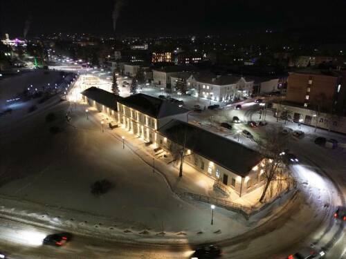 В Мамадыше архитектурной подсветкой оснастили здание ратуши XIX века