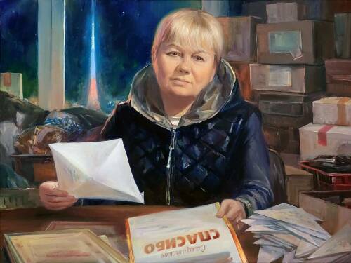 Художник из Татарстана написал картину «Солдатские письма», посвященную волонтеру