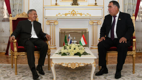 Минниханов обсудил с Ахмадзодой сотрудничество Татарстана и Согдийской области