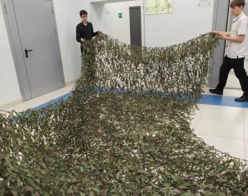 Ученики Лаишевского района сплели маскировочную сеть площадью 200 кв. м