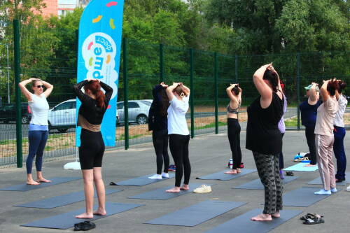 В казанском дворе состоялась утренняя зарядка в рамках программы «Лето в Татарстане»