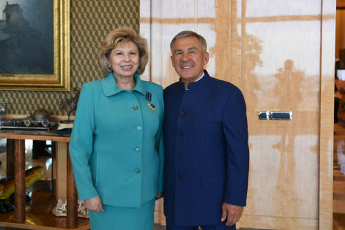 Минниханов наградил Москалькову орденом «Дуслык»