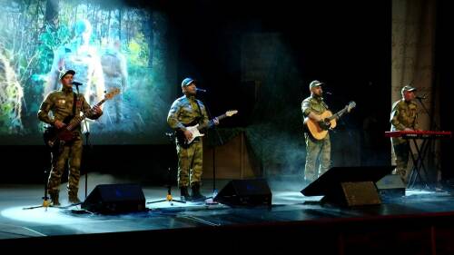 В Альметьевске выступила группа ветеранов спецоперации «Добробат»