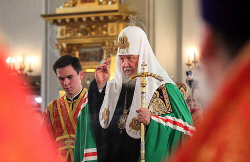 Патриарх Московский и всея Руси Кирилл возглавил службу в Казанском соборе