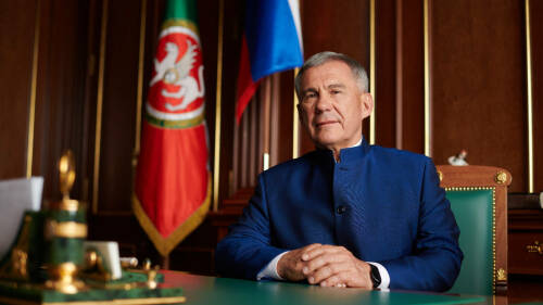 Раис РТ поздравил волейбольную команду «Динамо-Ак Барс» с завоеванием Кубка Победы