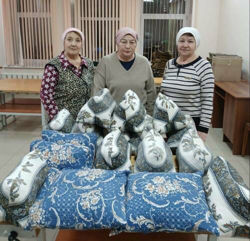 Волонтеры Актанышского района сшили ортопедические подушки для раненых бойцов СВО