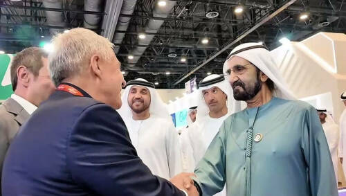 Эмир Дубая поприветствовал Рустама Минниханова на выставке пищевой промышленности