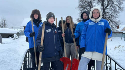 Молодогвардейцы Зеленодольска в рамках «Снежного десанта» провели субботник в парке