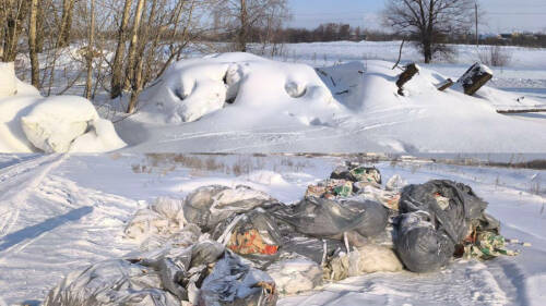 Две несанкционированные свалки в водоохранной зоне реки Челны обнаружили экологи