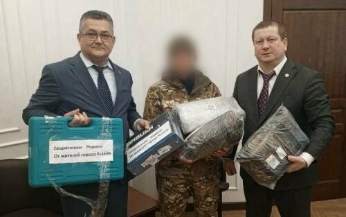 Военнослужащему с позывным Батарейка передали гумпомощь в Мамадыше