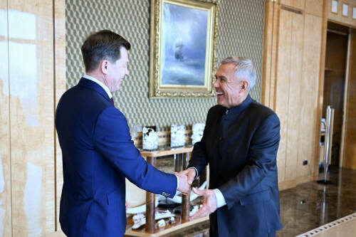 Рустам Минниханов встретился с президентом Союза биатлонистов России Виктором Майгуровым