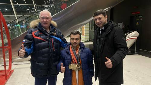 В аэропорту Казани встретили чемпиона Европы по парапауэрлифтингу