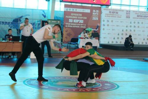 В Елабуге прошел чемпионат Татарстана по борьбе среди юношей