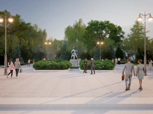 В Казани площадь у памятника Бутлерову озеленят, высадив 15 деревьев