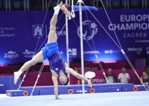 Российские гимнасты заняли первое место в медальном зачете чемпионата Европы, завершившегося в воскресенье в Загребе